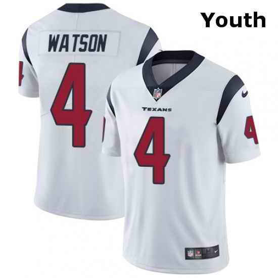 Youth Nike Houston Texans 4 Deshaun Watson Elite White NFL Jersey